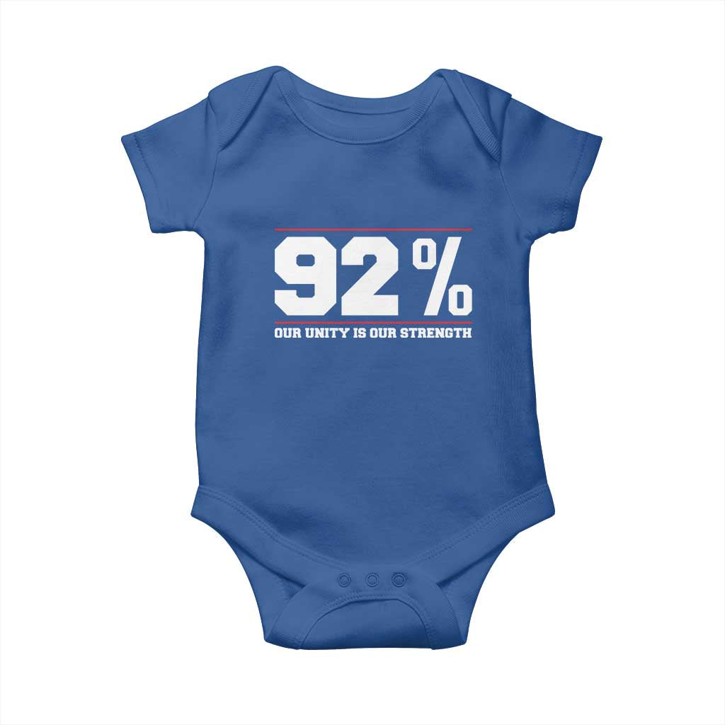 92 Percent Black Woman Power Baby Onesie 92% Our Unity Is Our Strength - African Pride