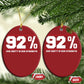 92 Percent Black Woman Power Christmas Ornament 92% Our Unity Is Our Strength - African Pride
