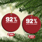92 Percent Black Woman Power Christmas Ornament 92% Our Unity Is Our Strength - African Pride