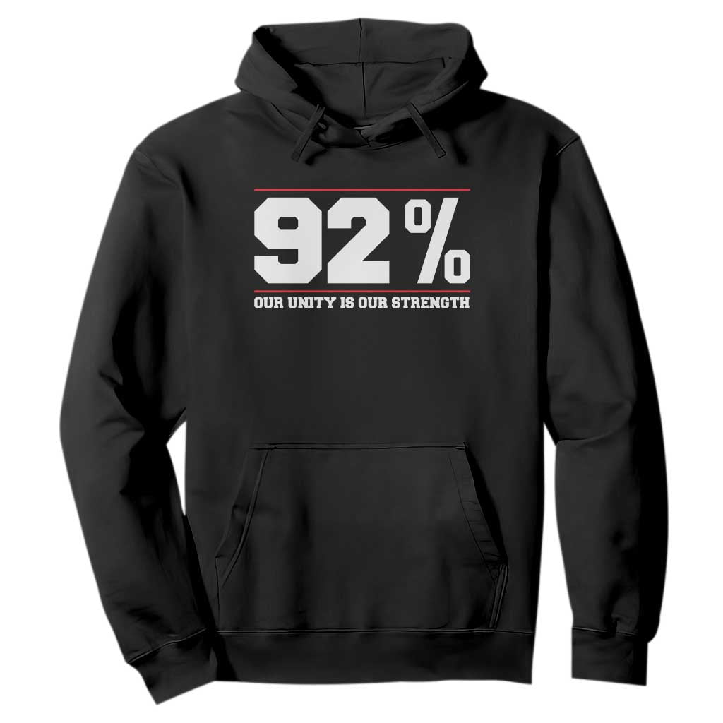 92 Percent Black Woman Power Hoodie 92% Our Unity Is Our Strength - African Pride