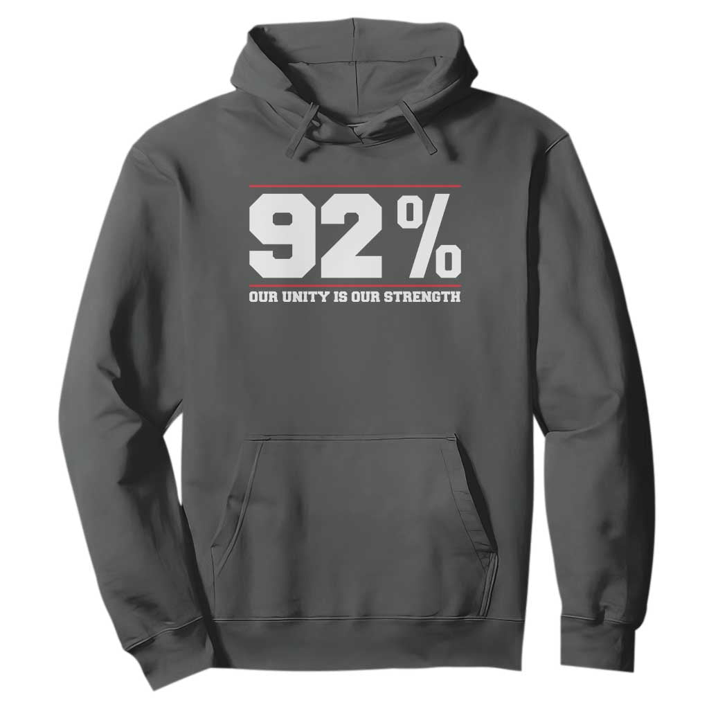 92 Percent Black Woman Power Hoodie 92% Our Unity Is Our Strength - African Pride