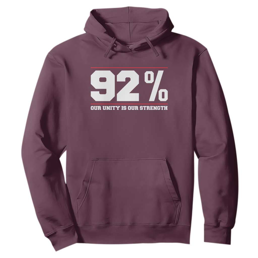 92 Percent Black Woman Power Hoodie 92% Our Unity Is Our Strength - African Pride