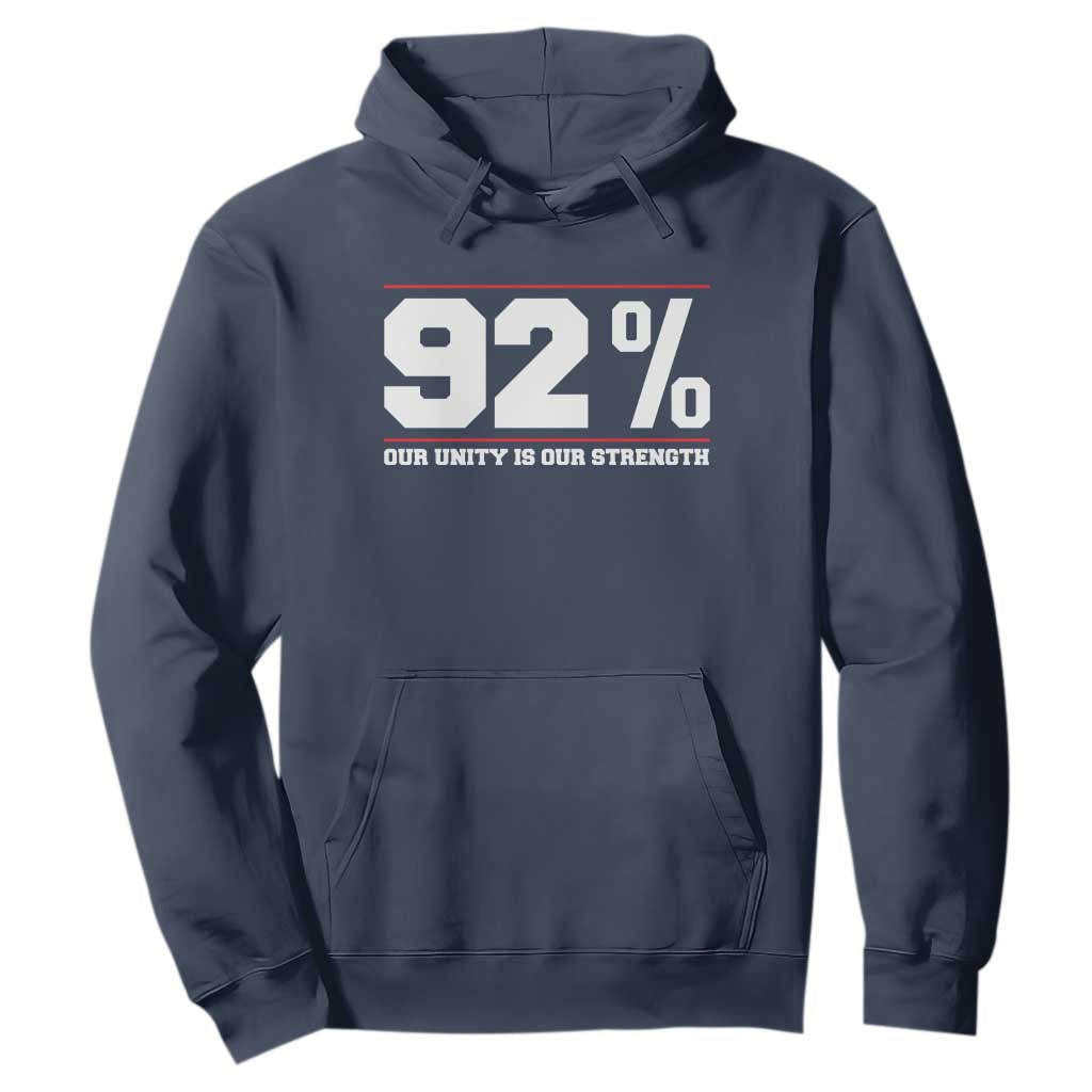 92 Percent Black Woman Power Hoodie 92% Our Unity Is Our Strength - African Pride