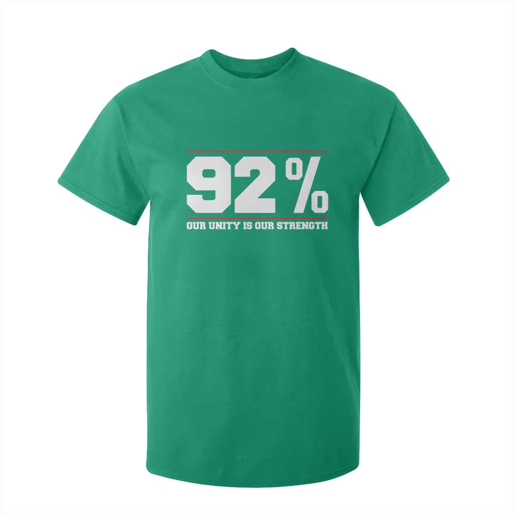 92 Percent Black Woman Power T Shirt For Kid 92% Our Unity Is Our Strength - African Pride
