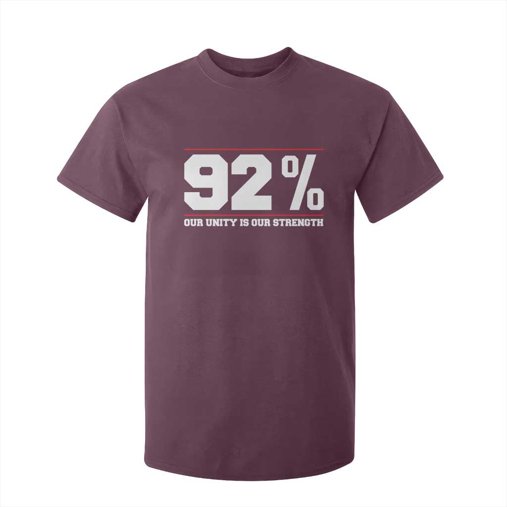 92 Percent Black Woman Power T Shirt For Kid 92% Our Unity Is Our Strength - African Pride