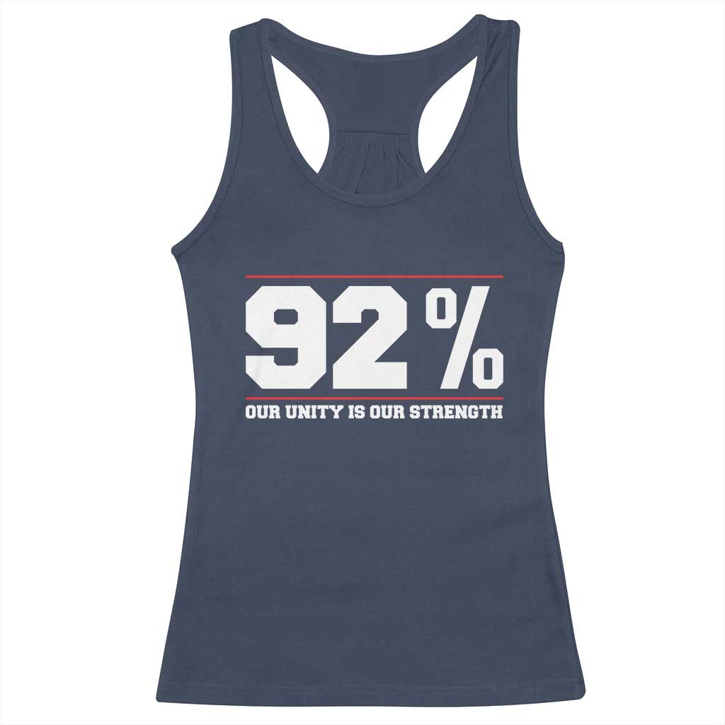 92 Percent Black Woman Power Racerback Tank Top 92% Our Unity Is Our Strength - African Pride