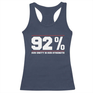 92 Percent Black Woman Power Racerback Tank Top 92% Our Unity Is Our Strength - African Pride