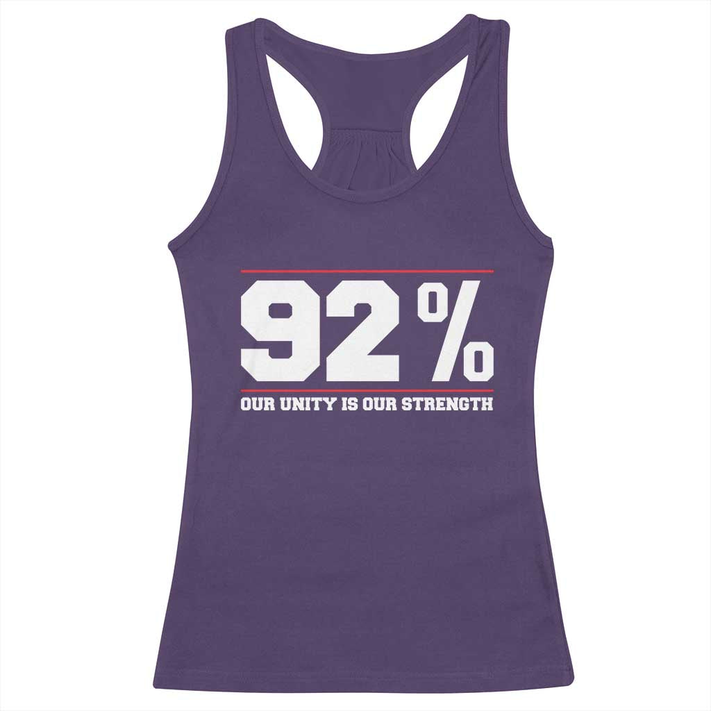 92 Percent Black Woman Power Racerback Tank Top 92% Our Unity Is Our Strength - African Pride