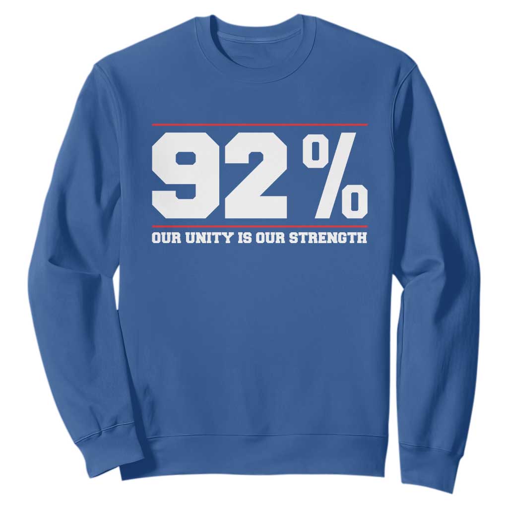 92 Percent Black Woman Power Sweatshirt 92% Our Unity Is Our Strength - African Pride