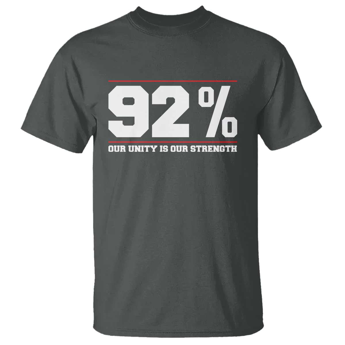 92 Percent Black Woman Power T Shirt 92% Our Unity Is Our Strength - African Pride
