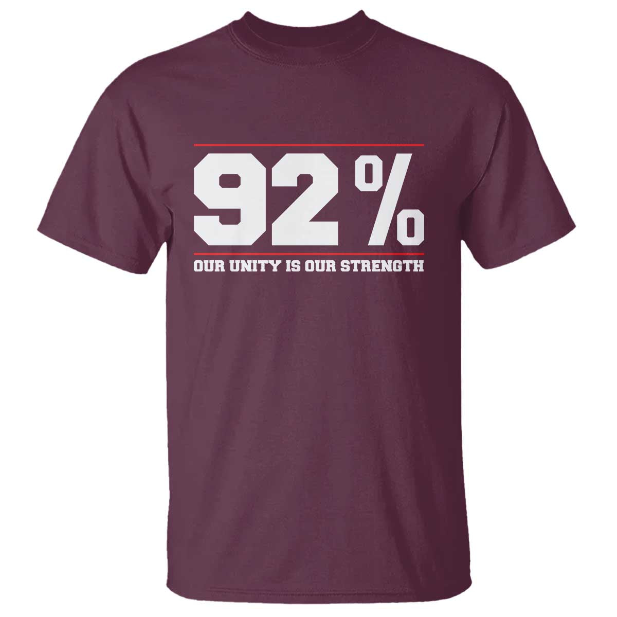 92 Percent Black Woman Power T Shirt 92% Our Unity Is Our Strength - African Pride