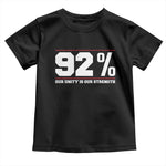 92 Percent Black Woman Power Toddler T Shirt 92% Our Unity Is Our Strength - African Pride
