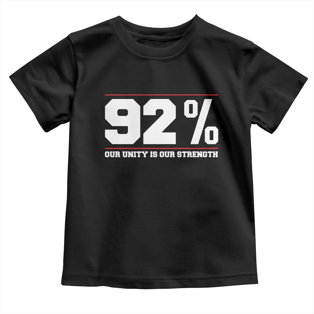 92 Percent Black Woman Power Toddler T Shirt 92% Our Unity Is Our Strength - African Pride
