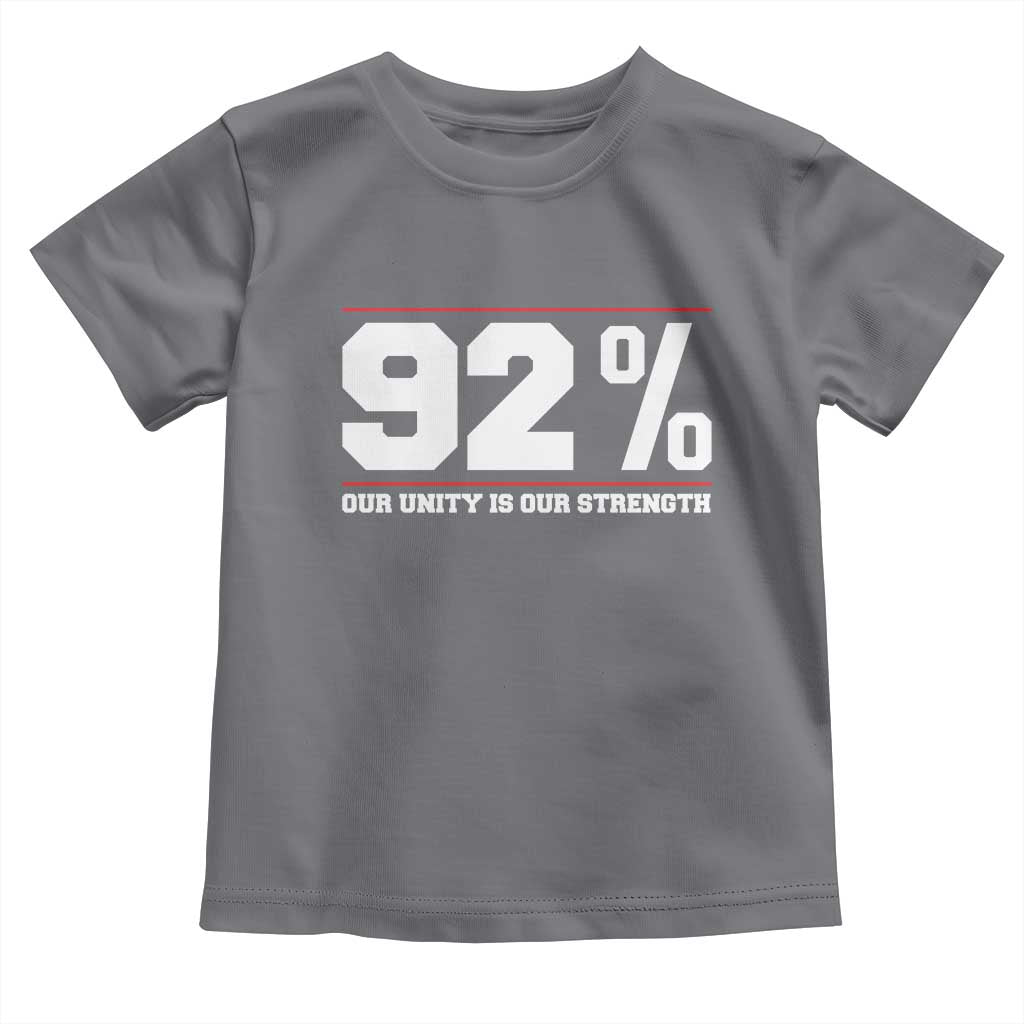 92 Percent Black Woman Power Toddler T Shirt 92% Our Unity Is Our Strength - African Pride