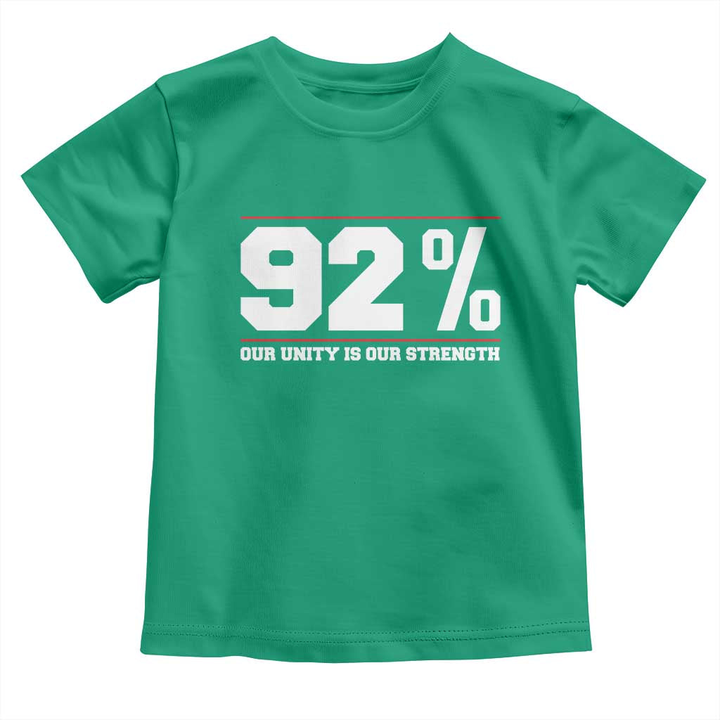 92 Percent Black Woman Power Toddler T Shirt 92% Our Unity Is Our Strength - African Pride