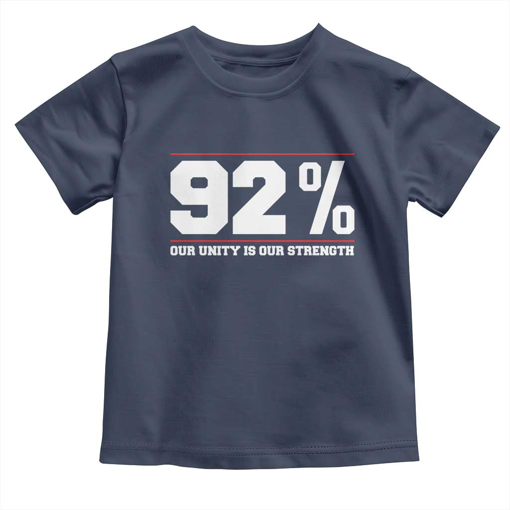92 Percent Black Woman Power Toddler T Shirt 92% Our Unity Is Our Strength - African Pride