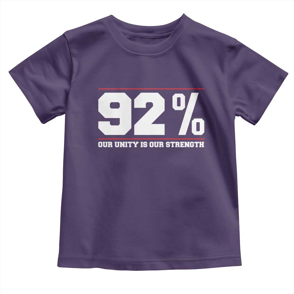 92 Percent Black Woman Power Toddler T Shirt 92% Our Unity Is Our Strength - African Pride