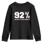 92 Percent Black Woman Power Youth Sweatshirt 92% Our Unity Is Our Strength - African Pride