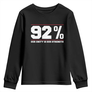 92 Percent Black Woman Power Youth Sweatshirt 92% Our Unity Is Our Strength - African Pride