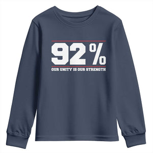 92 Percent Black Woman Power Youth Sweatshirt 92% Our Unity Is Our Strength - African Pride