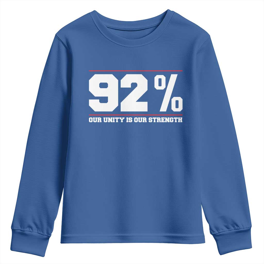 92 Percent Black Woman Power Youth Sweatshirt 92% Our Unity Is Our Strength - African Pride