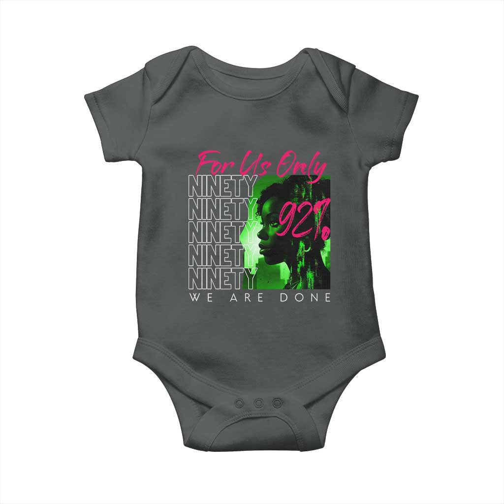 The 92% Black Women Power Baby Onesie For Us Only 92% We Are Done - African Pride