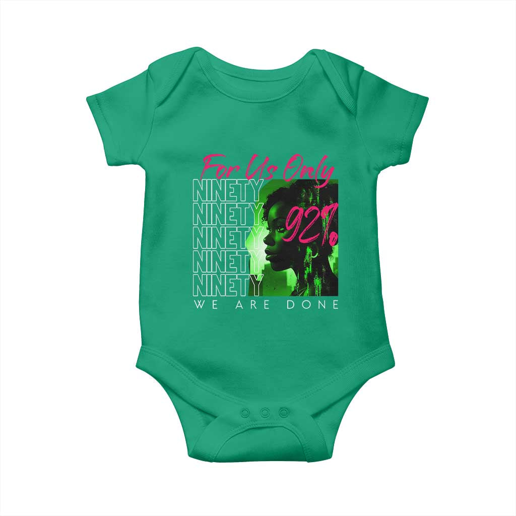 The 92% Black Women Power Baby Onesie For Us Only 92% We Are Done - African Pride