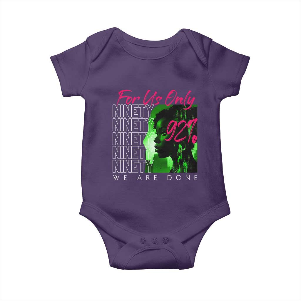 The 92% Black Women Power Baby Onesie For Us Only 92% We Are Done - African Pride