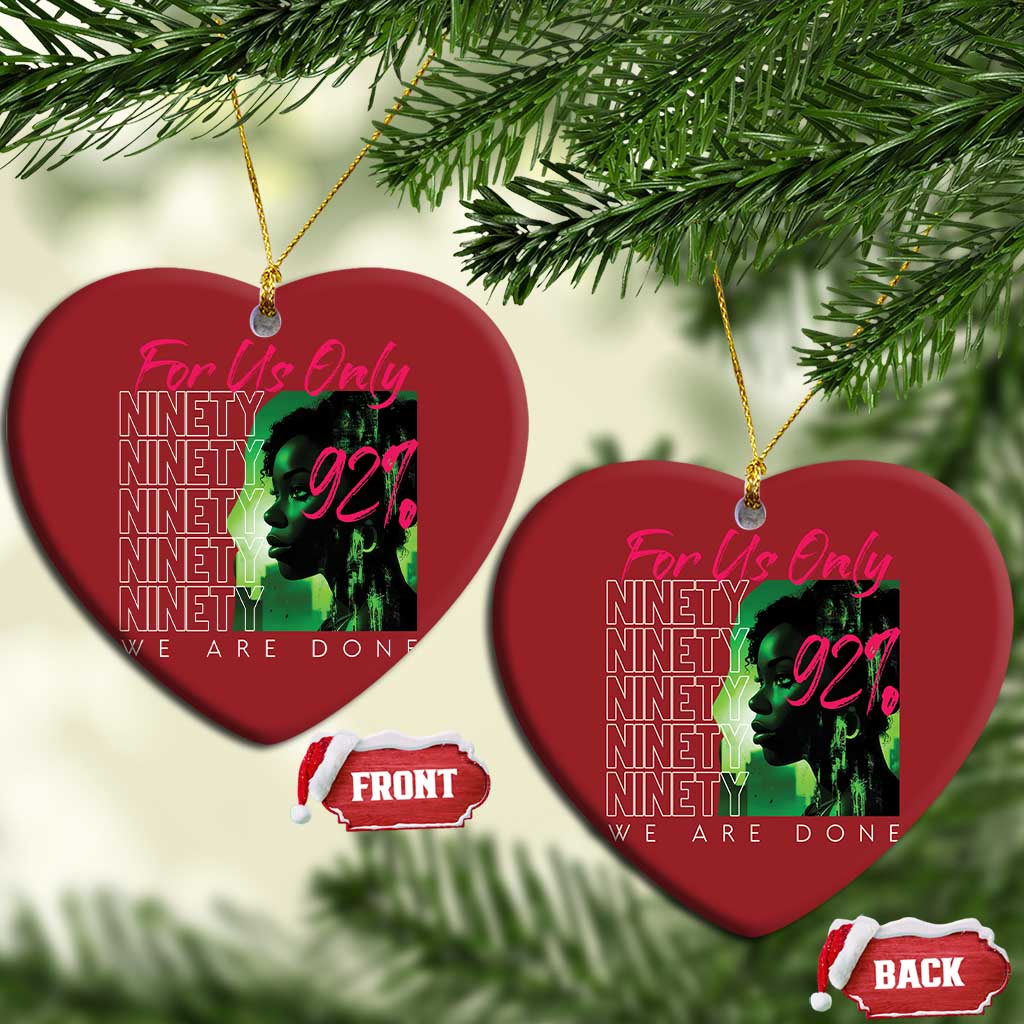 The 92% Black Women Power Christmas Ornament For Us Only 92% We Are Done - African Pride