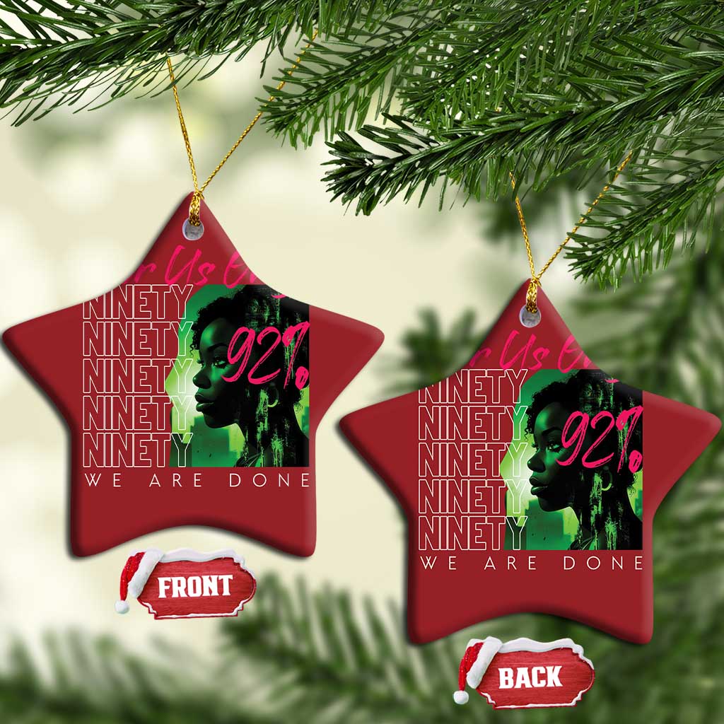 The 92% Black Women Power Christmas Ornament For Us Only 92% We Are Done - African Pride