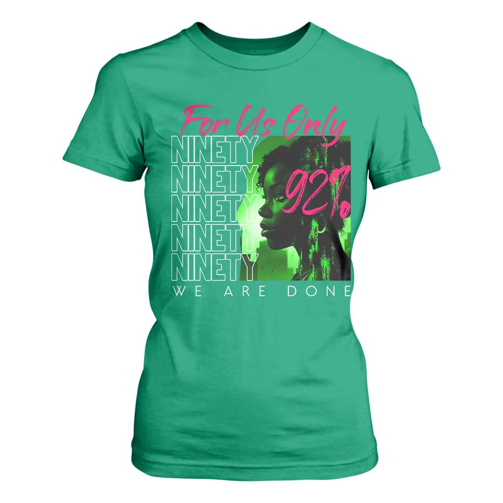The 92% Black Women Power T Shirt For Women For Us Only 92% We Are Done - African Pride