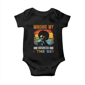 92 Percent Melanin African Women Baby Onesie Minding My Black Woman Business: The 92% - African Pride