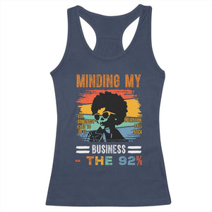 92 Percent Melanin African Women Racerback Tank Top Minding My Black Woman Business: The 92% - African Pride