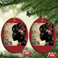 The 92% Black Women Power Christmas Ornament 92 Percent Floral Melanin Girls - African Pride
