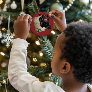 The 92% Black Women Power Christmas Ornament 92 Percent Floral Melanin Girls - African Pride