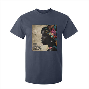 The 92% Black Women Power T Shirt For Kid 92 Percent Floral Melanin Girls - African Pride
