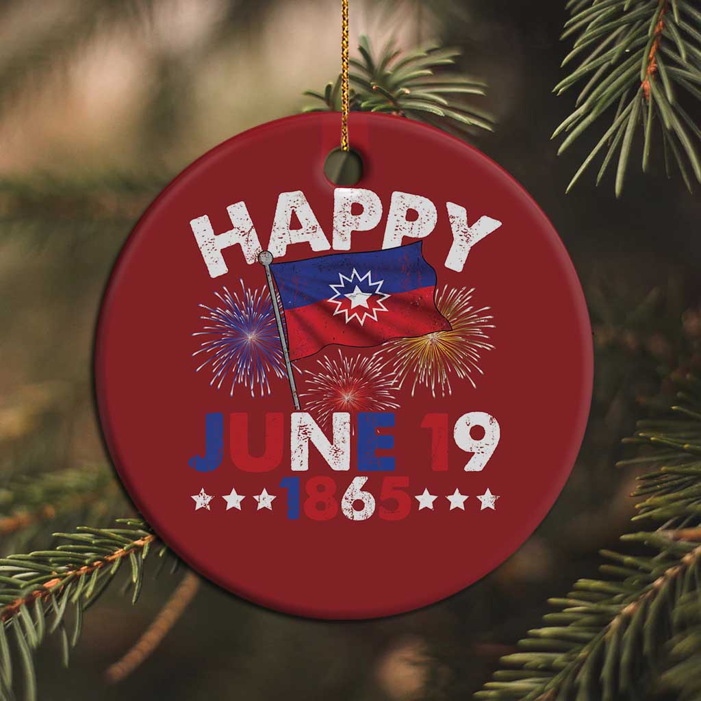 Juneteenth Flag Christmas Ornament Black Freedom Black History June 19 1865 - African Pride