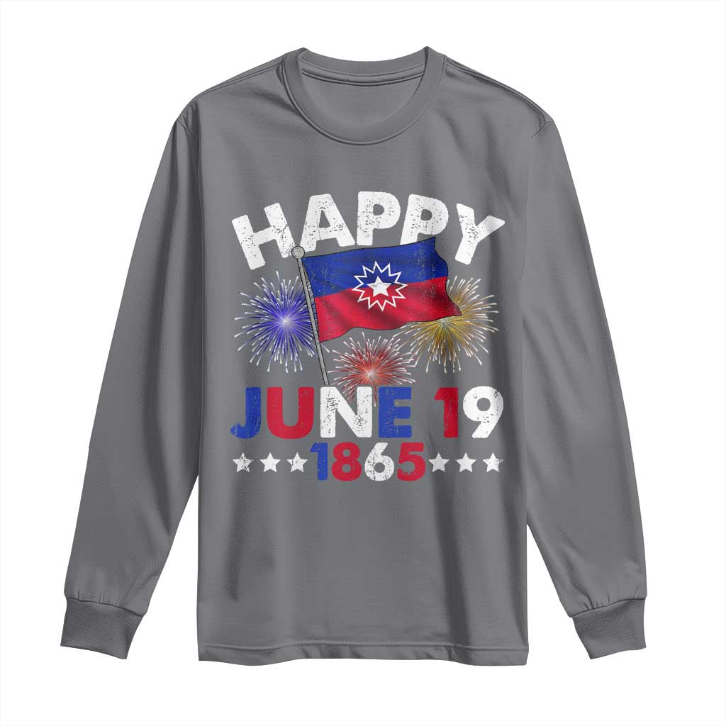 Juneteenth Flag Long Sleeve Shirt Black Freedom Black History June 19 1865 - African Pride