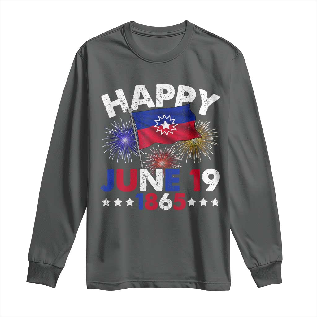 Juneteenth Flag Long Sleeve Shirt Black Freedom Black History June 19 1865 - African Pride
