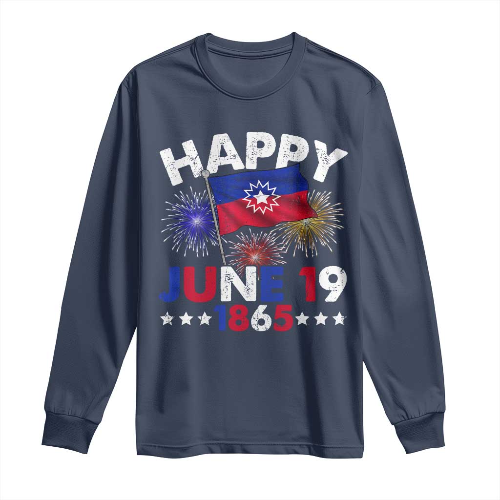 Juneteenth Flag Long Sleeve Shirt Black Freedom Black History June 19 1865 - African Pride