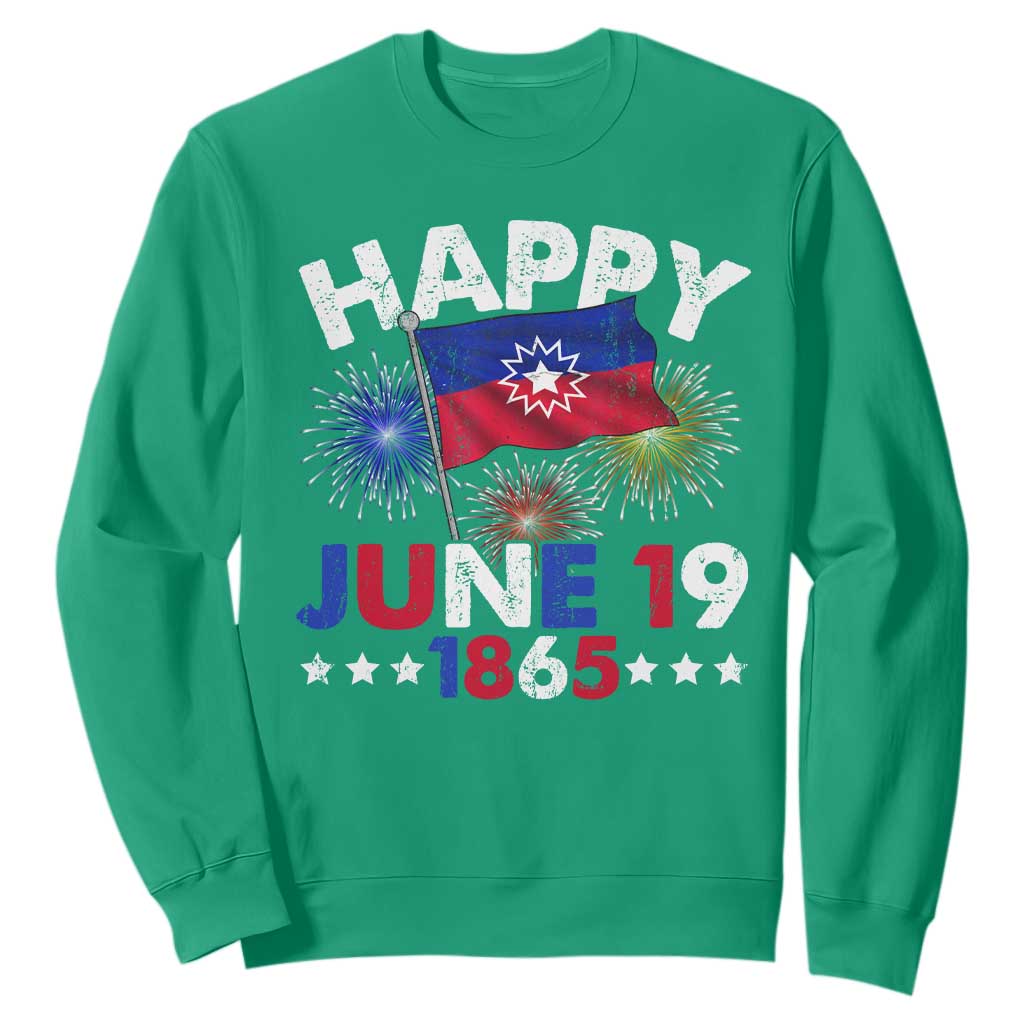Juneteenth Flag Sweatshirt Black Freedom Black History June 19 1865 - African Pride