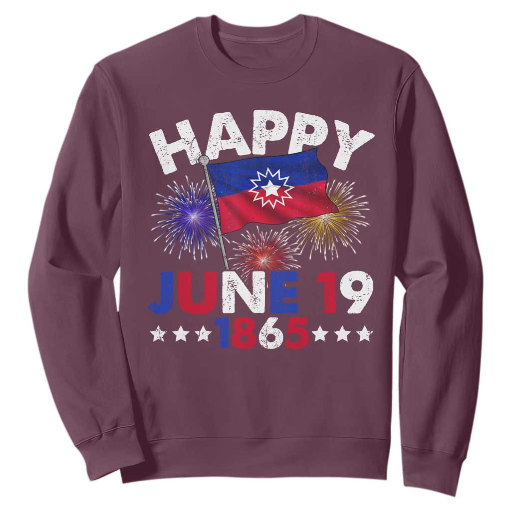 Juneteenth Flag Sweatshirt Black Freedom Black History June 19 1865 - African Pride