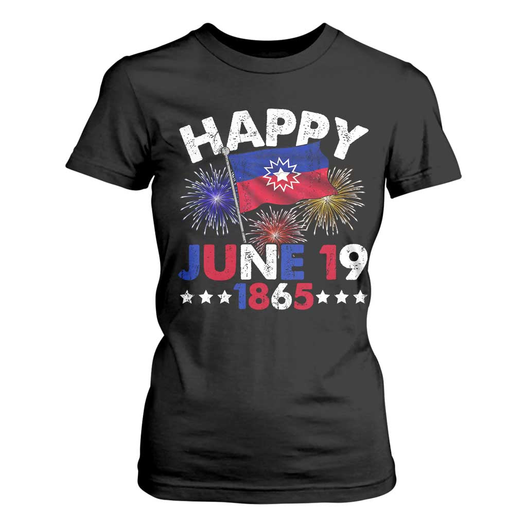 Juneteenth Flag T Shirt For Women Black Freedom Black History June 19 1865 - African Pride