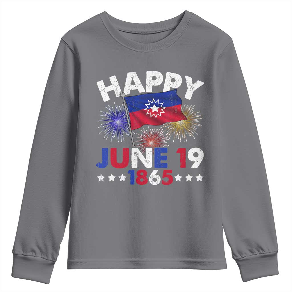 Juneteenth Flag Youth Sweatshirt Black Freedom Black History June 19 1865 - African Pride