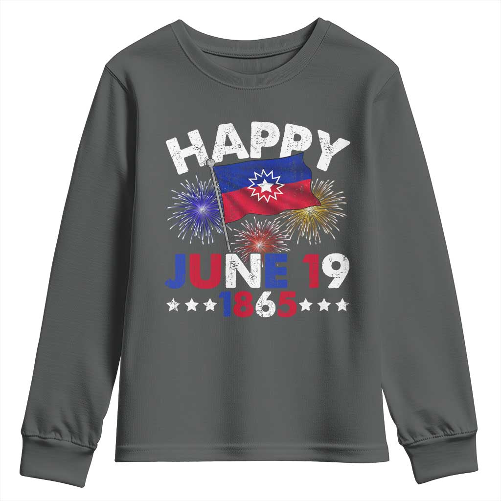 Juneteenth Flag Youth Sweatshirt Black Freedom Black History June 19 1865 - African Pride