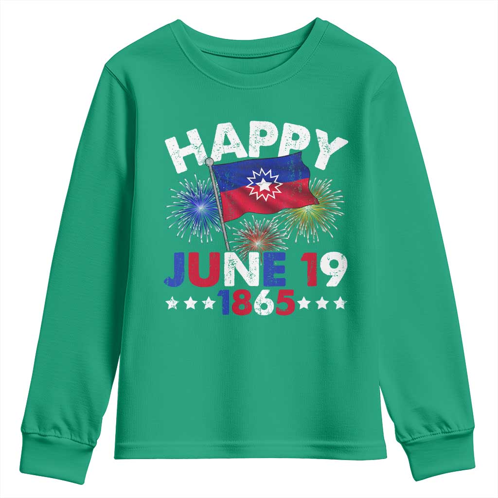 Juneteenth Flag Youth Sweatshirt Black Freedom Black History June 19 1865 - African Pride