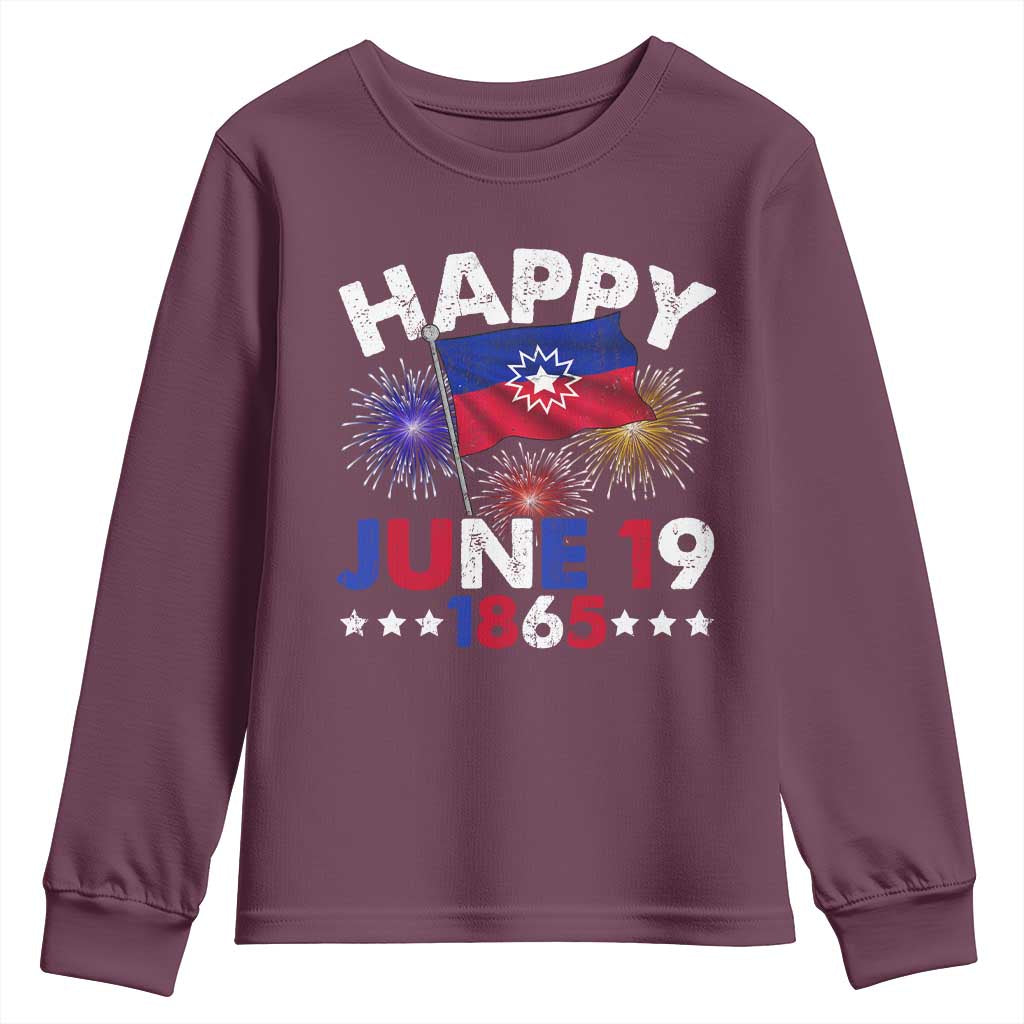 Juneteenth Flag Youth Sweatshirt Black Freedom Black History June 19 1865 - African Pride