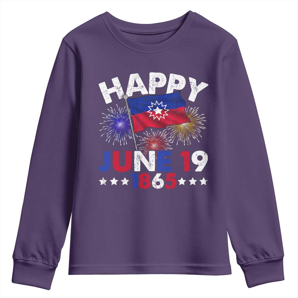Juneteenth Flag Youth Sweatshirt Black Freedom Black History June 19 1865 - African Pride