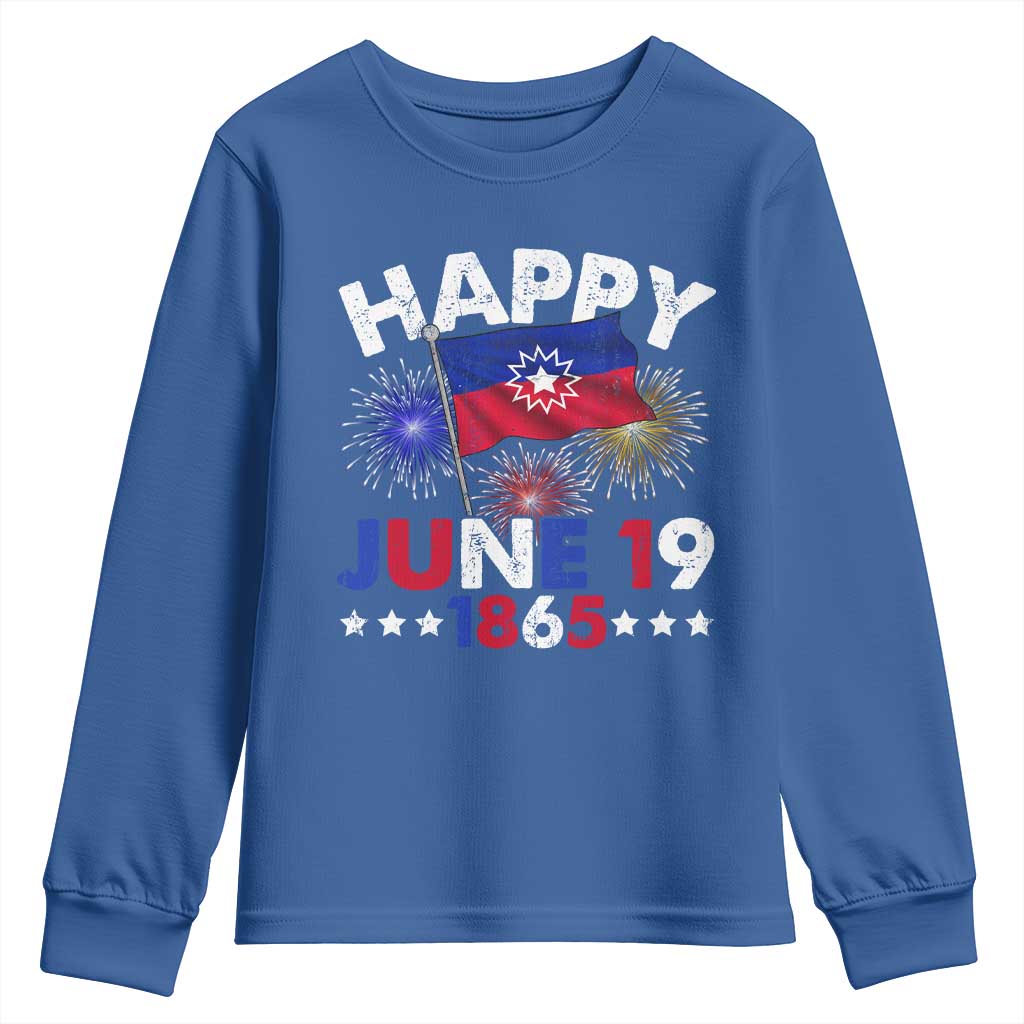 Juneteenth Flag Youth Sweatshirt Black Freedom Black History June 19 1865 - African Pride