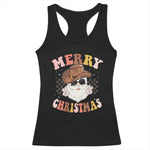 Christmas Cowboy Racerback Tank Top Vintage 90s Western Groovy Santa Claus Xmas Vibes - African Pride